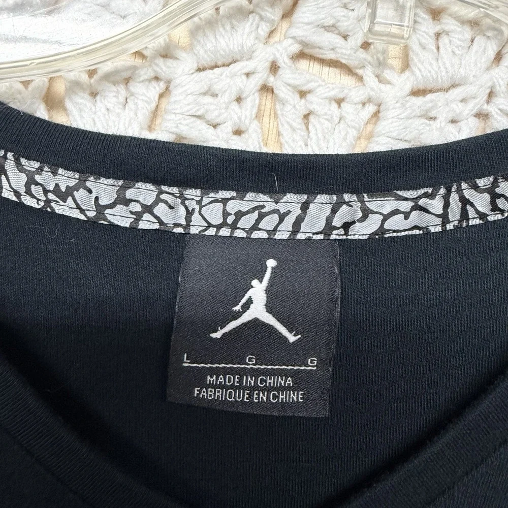 Air Jordan T Shirt Mens Sz L Black Jumpman Short Sleeve Crew Neck 100%cotton
